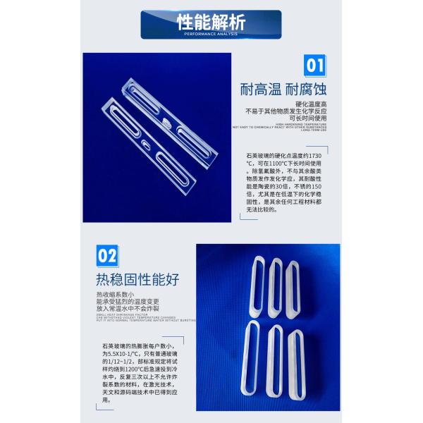 Low OH Content Hot press quartz bar, Quartz Strip Fitting Strict Size Control