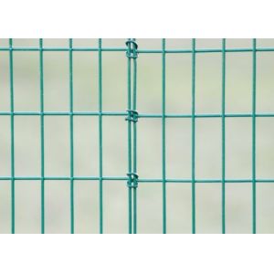 1.8m Green Vinyl Coated Welded Wire Fence Panels Weldmesh Sheets Rectangle Hole