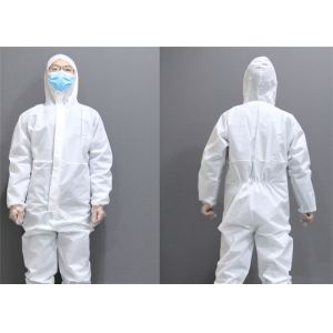 China White Disposable Protective Coverall Chemical Protective Isolation Suit Clothing on sale