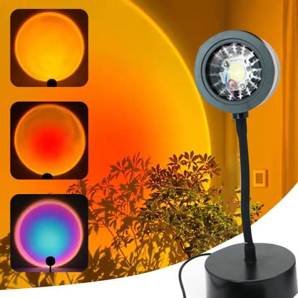 Buy High Quality Cheap Price Aluminum Alloy Sunset Projector Lamp LED Sunset Projection Light Halo Lamp sunset 16 couleurs lamo at wholesale prices