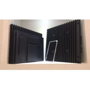 Matt Black Anodized Aluminium Industrial Profile / Aluminum Heat Sink