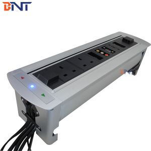 Hidden tabletop electric rotating UK power socket outlet