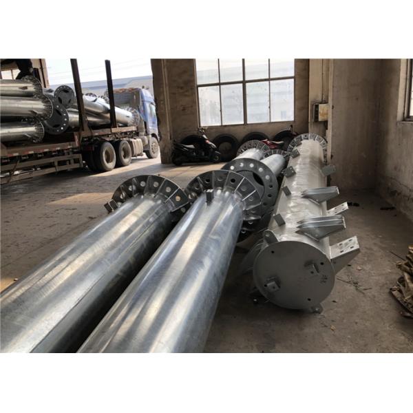 69KV Power Transmission Line HDG Electric Steel Tubular Pole 132KV