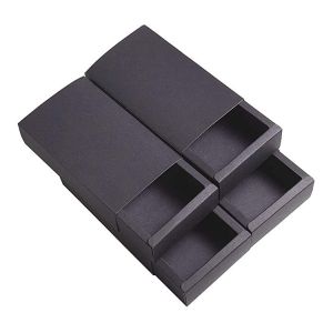 Customized Die Cut and Gift Craft Black Drawer Paper Box for Party