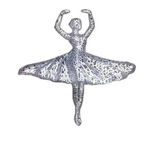 Stainless Steel Ornaments Metal Sculpture Metal Ballerina Dancing Statue