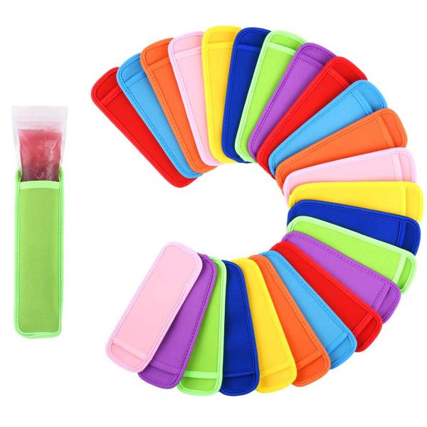 Factory Price Ice Pop Sleeves Antifreezing Popsicle Holders Bags Neoprene Insulator Sleeves Freezer Ice Pops Holder