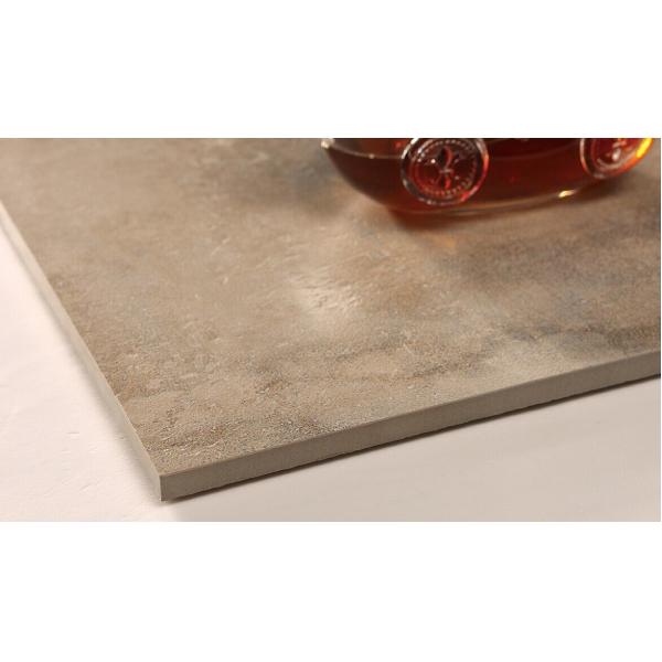 Glazed Indoor Porcelain Tiles Concave Convex Pattern Yellow Accidental Coloring