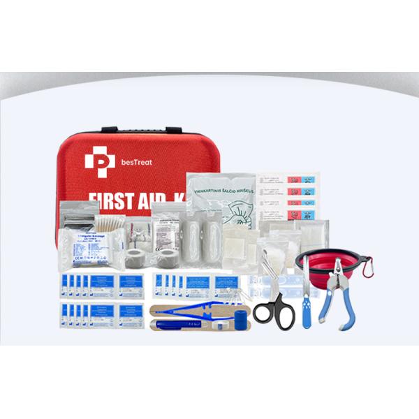 Veterinary Red Pet First Aid Emergency Care Customized Color Dog Emergency Kit