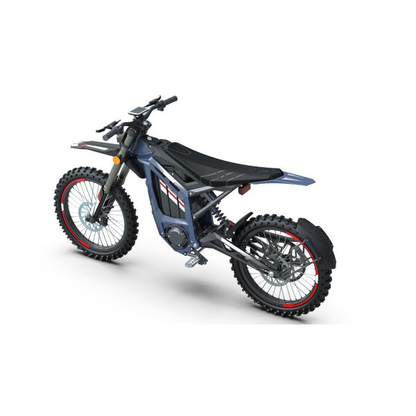 Off-Road Electric Motorcycle with Long Range Battery and Primary Belt Drive Chain