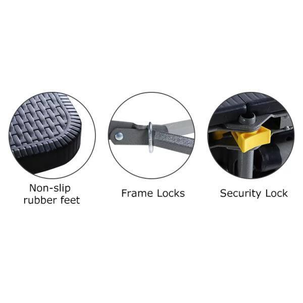 Foldable Outdoor Banquet Table Portable Camping Furniture with Imitated Rattan Design