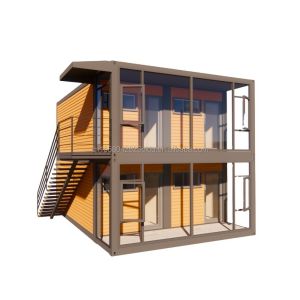 50/75/100mm Wave Sandwich Panel Expandable Foldable Container House with