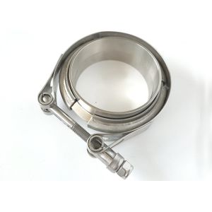 Turbo Downpipe Exhaust Stainless V-Band Bolt Clamp with Flange