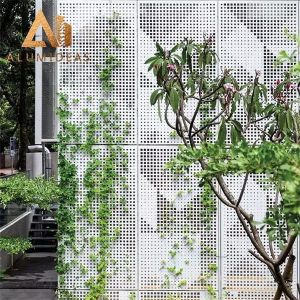 Perforated decorative aluminum panels