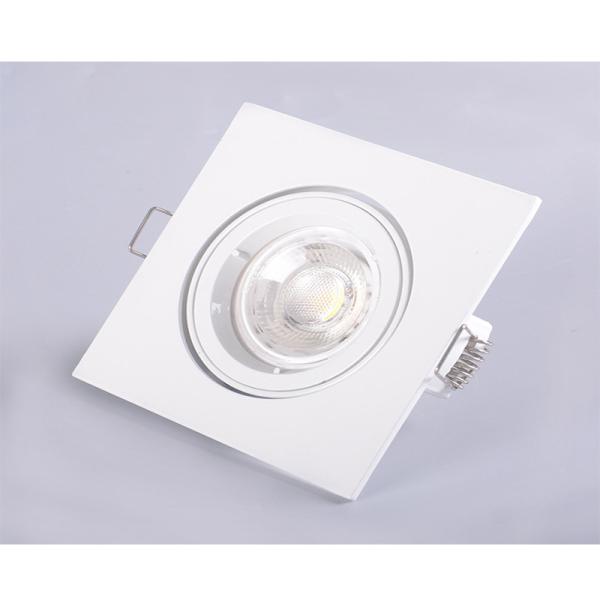 Buy Square White Ceiling Recessed Spotlights Gu10 Downlight Adjustable at wholesale prices