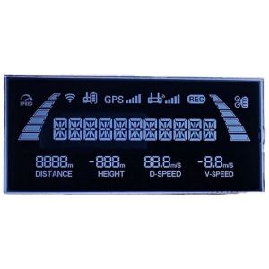 Quality VDD 3.7V Full View Negative 14 Segment LCD Module Display Car DVD LCD Display 66*32mm for sale
