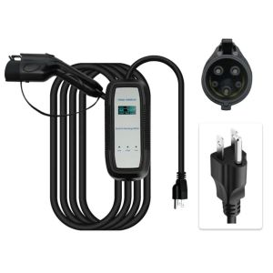 Adjustable Current Fast Charging Portable AC EV Charger With 5m Cable