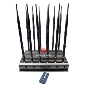 12 Channels WIFI5.8G, UHF/ VHF LOJACK Jamming Distance 60m Signal Jammer