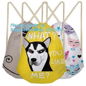 Custom Laundry Polyester Waterproof Drawstring Cosmetic Bag,custom long handle