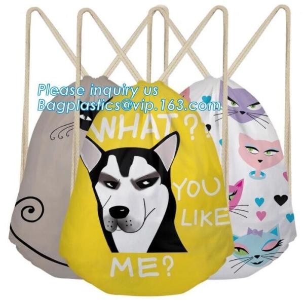 Custom Laundry Polyester Waterproof Drawstring Cosmetic Bag,custom long handle