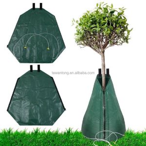 PE Material 20 Gallon 75L Tree Watering Bag in Dark Green for Newly Planted