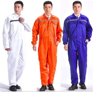 Breathable Flame Retardant Insulated Coveralls Anti - Wrinkle With Reflective Tape