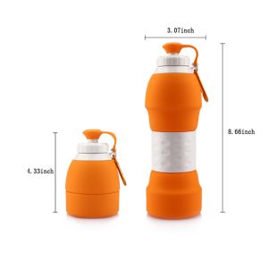 Eco Friendly 580ML Unique Squeeze Silicone Sports Bottle
