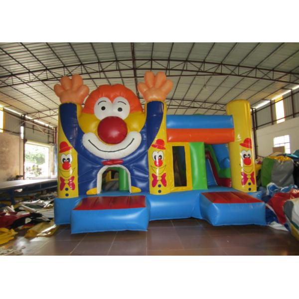 Circus clown inflatable combo house waterproof PVC fabric inflatable clown