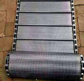 Customized Food Industry Diamond Mesh Steel Plate Conveyor Belt