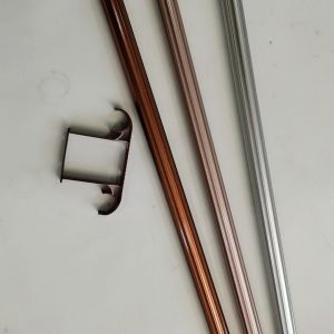 Electroplated Bedroom 6.7m Simple Black Curtain Rod