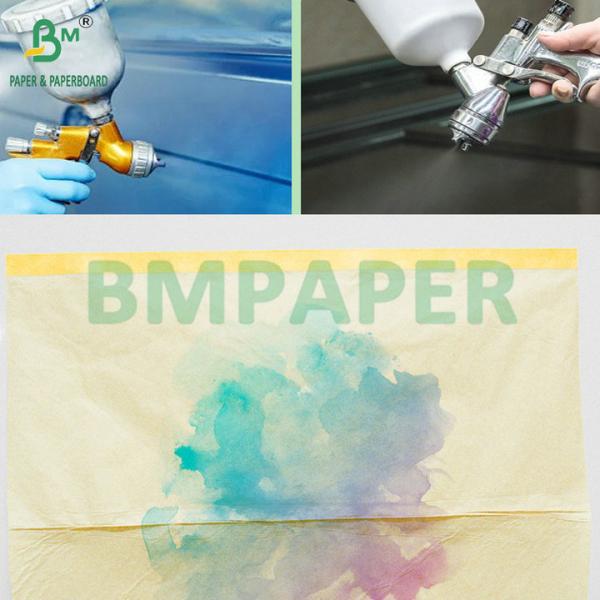 70gsm Brown Durable Car Masking Paper For Car Paint Jobs 80' Celcius Resistant