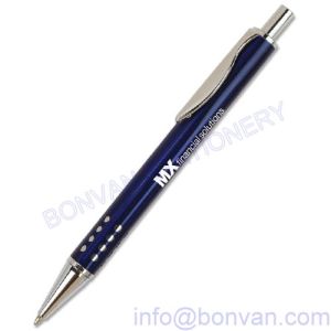 click metal pen, 24 holes metal pen,click promotional pen