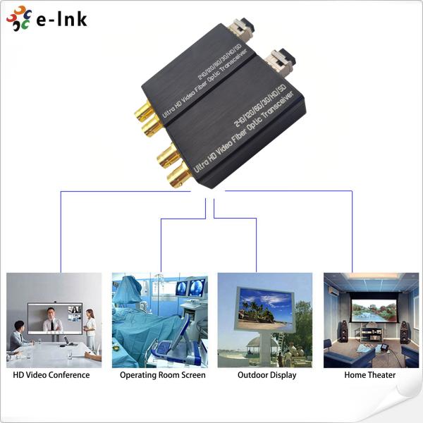 Mini Bidirectional 12G SDI Fiber Converter 5-15VDC SMF 20KM
