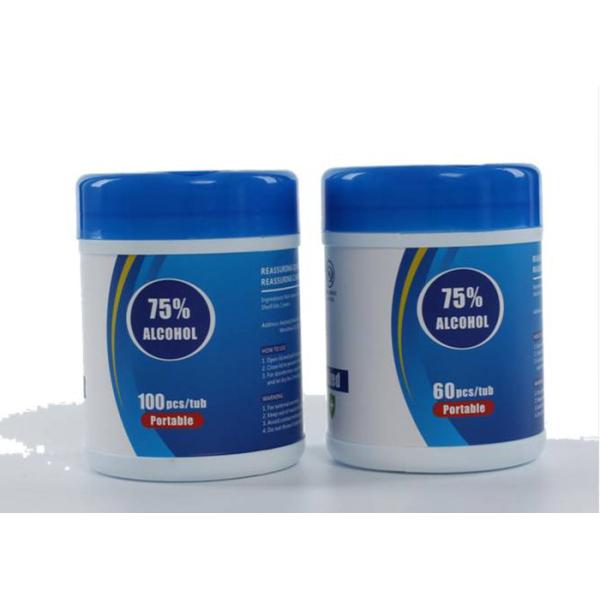 Buy 60pcs Nonwoven 75% Alcohol Disinfectant Wipes / Wet Cleaning Wipes Safe at wholesale prices