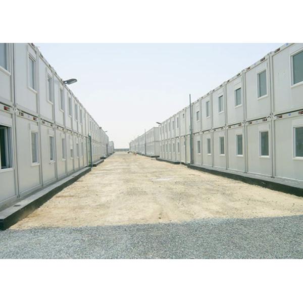 Steel Door Storage Container Houses Two Stories Glass Wool Sandwich Wall Panel