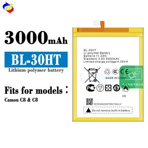Mobile Phone BL-30HT Battery Replacement for Tecno C8 3.8V 3000mAh High Capacity