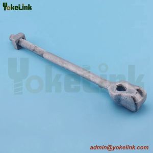 Hot dipped galvanized angled thimble eye bolt