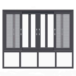 Stainless Steel Screen Netting Aluminum Thermal Break Sliding Windows with