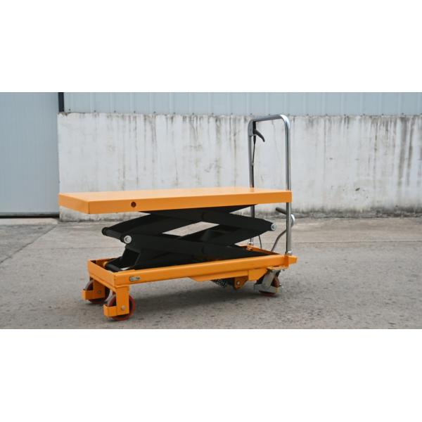 Heavy Duty Hydraulic Table Lifter 105 Kg Service Weight 950 Mm Lifting Height Foot Pedal Operation