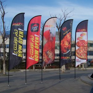 Customized Large Waterproof Beach Flag Banner Printing for Advertisement