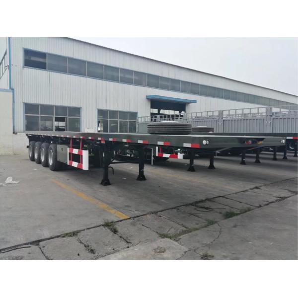 Buy 80 Ton 40ft 45ft Used 4 Axle Flatbed Semi Trailer at wholesale prices