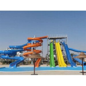 Kids Aqua Amusement Park Equipment Swimming Pool Fiberglass Water Slide