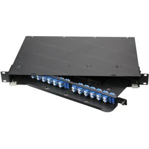 1/2/3/4U Rotatable Rack Mount Patch Panel Max 192 Cores Metal material rotate