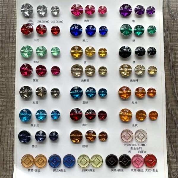 2Holes Rhinestone Diamond decorative crystal acrylic buttons for garment