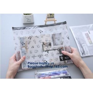 Promotional Custom Printed Pvc Vinyl Transparent Stationery Zip lockk Bags