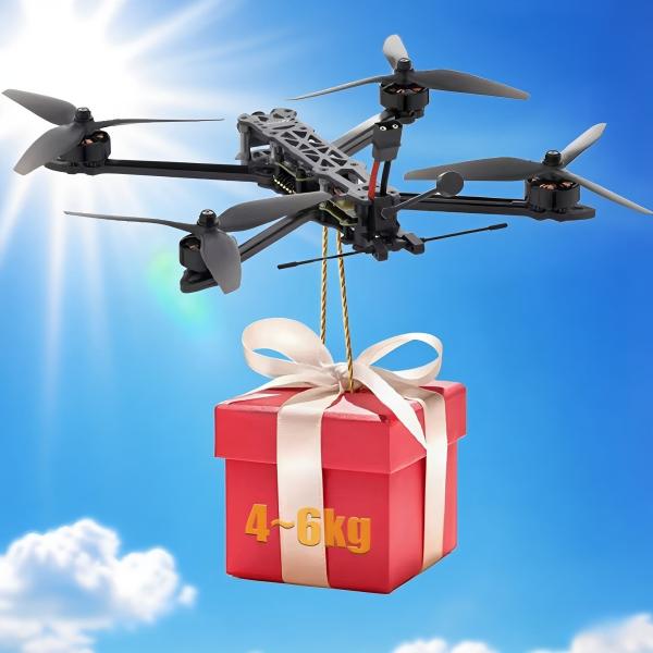 FPV Drone 15inch 4.9G-5.8G 1.6W 3W VTX 80A Stack 915ELRS VRX Heavy Payload 7KG