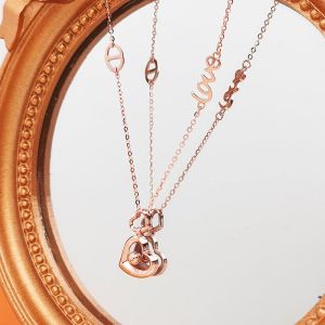 China 18K Rose Gold Genuine Pendant With Necklace For Women on sale