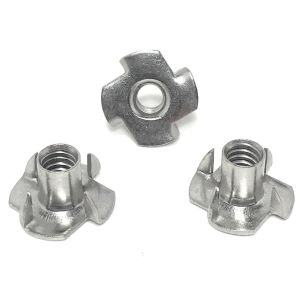 DIN Standard M5 M64 A2 A4 Claw 4 Prong Furniture Tee Metal Nut Stainless Steel