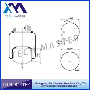 Steel Piston Truck Air Springs 20582206 For CONTITECH 6605NP01