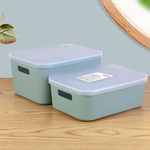 L Rectangle Sundry Plastic Basket Storage Containers With Cover