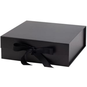 PMS Mildewproof Garment Gift Boxes Large Black Cardboard Magnetic Closure FSC